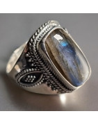 Bague Labradorite Argent 925 Taille 68