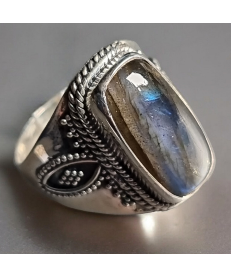 Bague Labradorite Argent 925 Taille 68