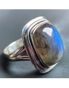 Bague Labradorite Argent 925 Taille 60