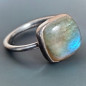 Bague Labradorite Argent 925 Taille 53