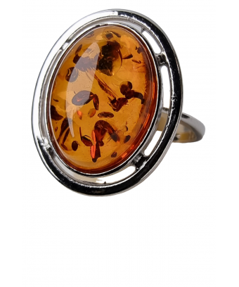 Bague Ambre baltique argent 925 Taille 56