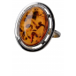 Bague Ambre baltique argent 925 Taille 56
