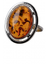 Bague Ambre baltique argent 925 Taille 56