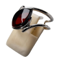 Bague Ambre baltique Dark Cognac argent 925 Taille 54