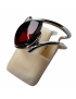 Bague Ambre baltique Dark Cognac argent 925 Taille 54