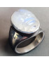 Bague Pierre de lune striée Argent 925 Taille 58