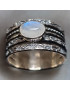 Bague Pierre de lune "Ethnique" Argent 925
