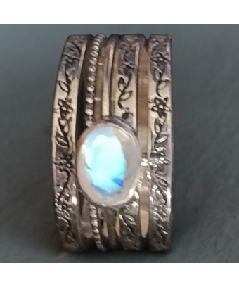 Bague Pierre de lune "Ethnique" Argent 925