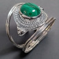 Bague Malachite "Ethnique" Argent 925 Taille 60