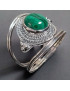 Bague Malachite "Ethnique" Argent 925 Taille 60
