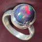 Bague Opale noire du Mexique Argent 925