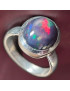 Bague Opale noire du Mexique Argent 925