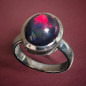Bague Opale noire du Mexique Argent 925