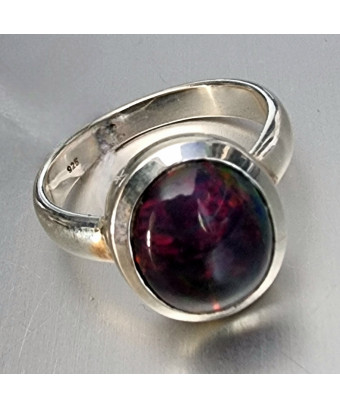 Bague Opale noire du Mexique Argent 925