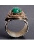 Bague Malachite "Ethnique" Argent 925 Taille 54