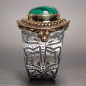 Bague Malachite "Ethnique" Argent 925 Taille 54
