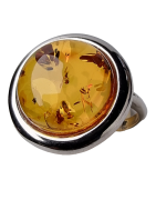 Bague Ambre baltique argent 925 Taille 56