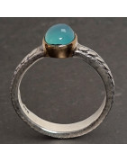 Bague Agate bleue Argent 925