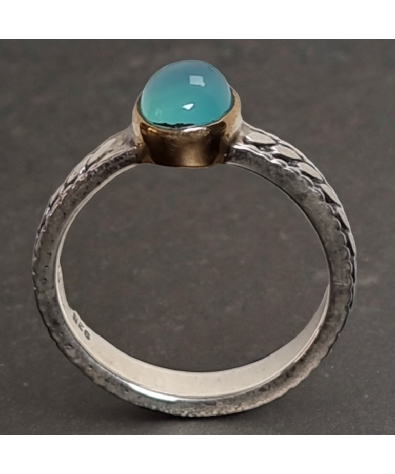 Bague Agate bleue Argent 925