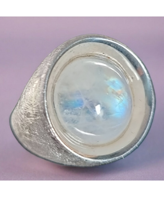 Bague Pierre de lune Argent 925 mat