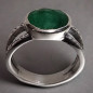 Bague Emeraude Argent 925 Taille 54