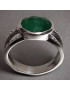 Bague Emeraude Argent 925 Taille 54