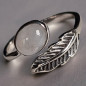 Bague Pierre de lune Feuille Argent 925 Taille 52