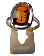 Bague Ambre baltique argent 925 Taille 54