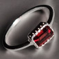 Bague Grenat Argent 925 Taille 52