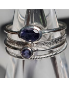 Bague et anneau multiples Tanzanite Argent 925