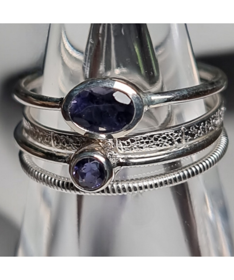 Bague et anneau multiples Tanzanite Argent 925 Bague et anneau multiples Tanzanite Argent 925