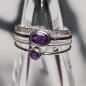 Bague et anneau multiples  améthyste Argent 925