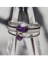 Bague et anneau multiples  améthyste Argent 925