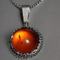 Pendentif Ambre Argent 925
