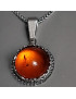 Pendentif Ambre Argent 925