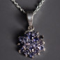Pendentif Iolite Argent 925 avec chaîne