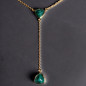 Collier Emeraude plaqué or