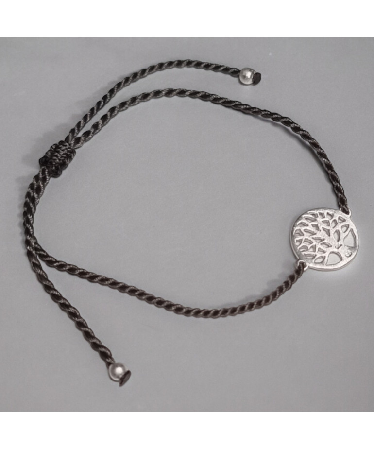 Bracelet Arbre de vie Argent 925 sur cordon réglable
