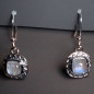 Boucles Labradorite Ethnique carrées Argent 925