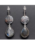 Boucles Labradorite Ethnique goutte Argent 925