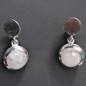 Boucles Pierre de lune rondes Argent 925