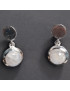 Boucles Pierre de lune rondes Argent 925