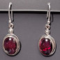 Boucles Grenat Argent 925