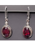 Boucles Grenat Argent 925