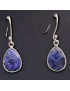 Boucles Lapis-lazuli gouttes Argent 925