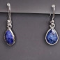 Boucles Lapis-lazuli gouttes Argent 925