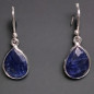 Boucles Lapis-lazuli gouttes Argent 925