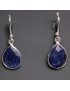 Boucles Lapis-lazuli gouttes Argent 925