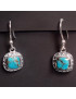 Boucles Turquoise Argent 925