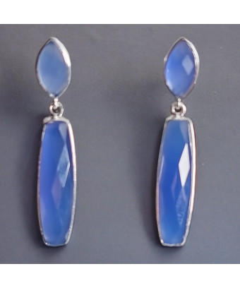 Boucles Agate naturelle...